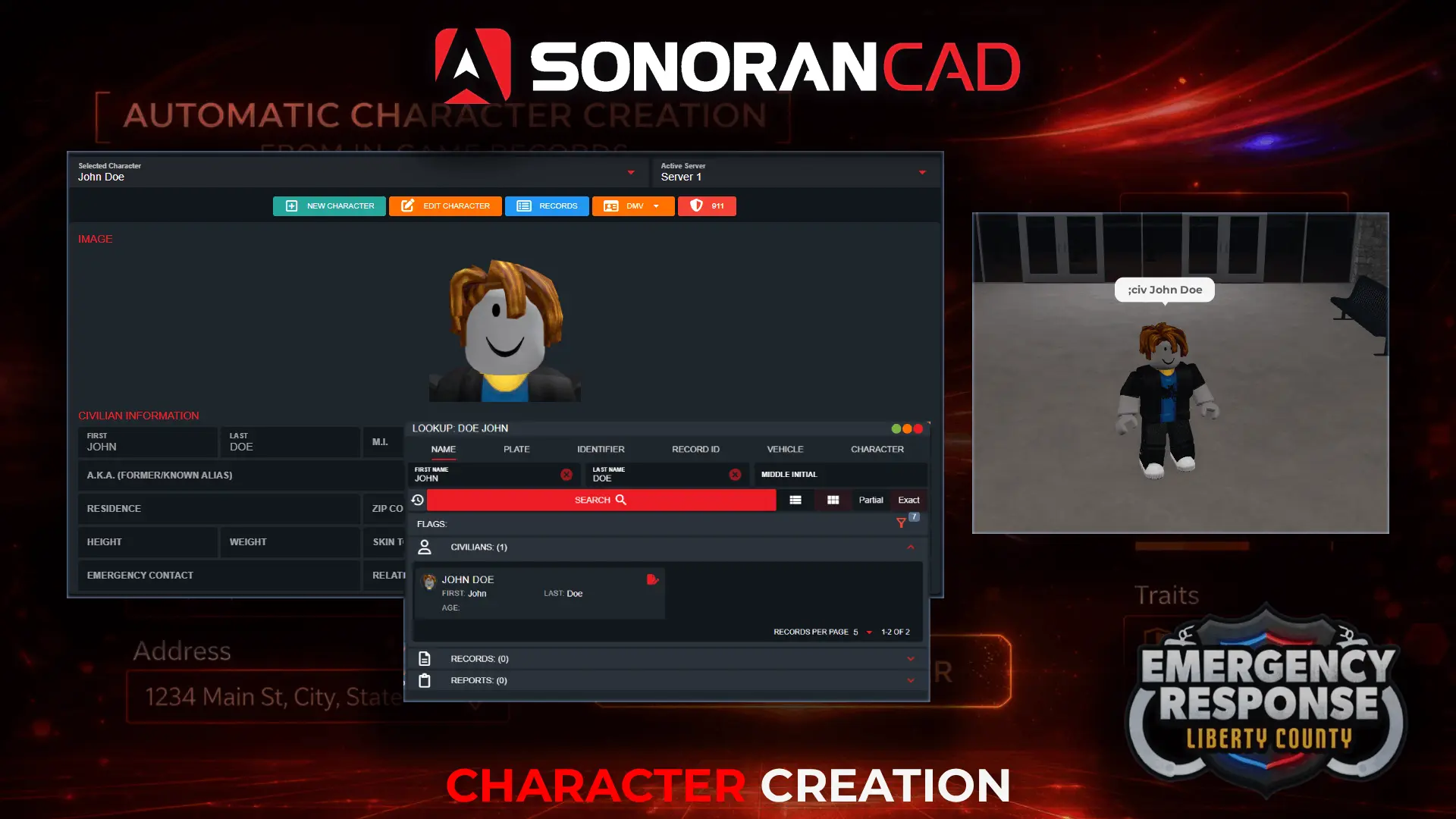 Character Creation Preview