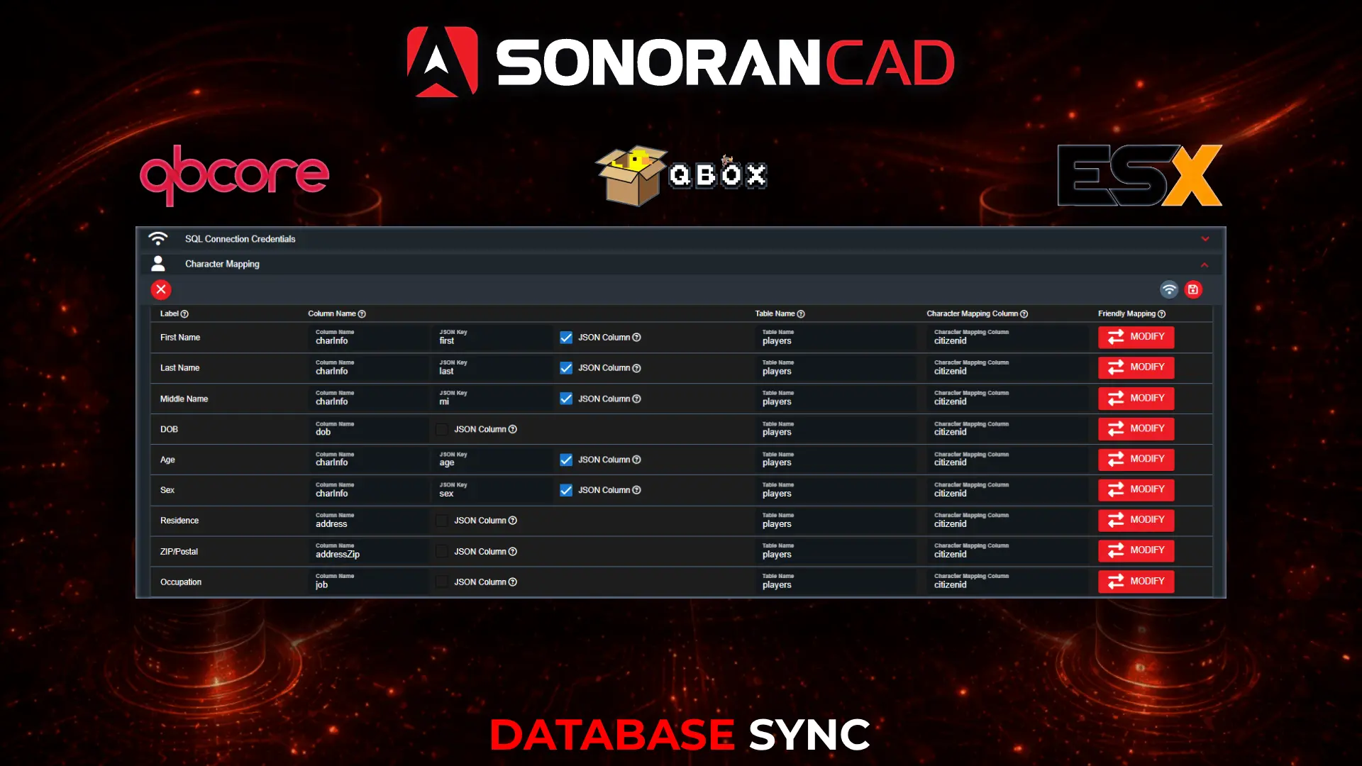 FiveM database sync preview